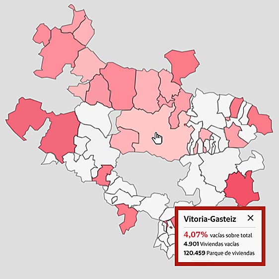 Los ayuntamientos alaveses podrán elevar al 150% el recargo fiscal a 10.965 pisos vacíos