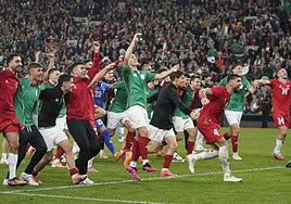 En directo, Euskadi vence a Palestina: hermanamiento entre la grada y los jugadores vascos y palestinos