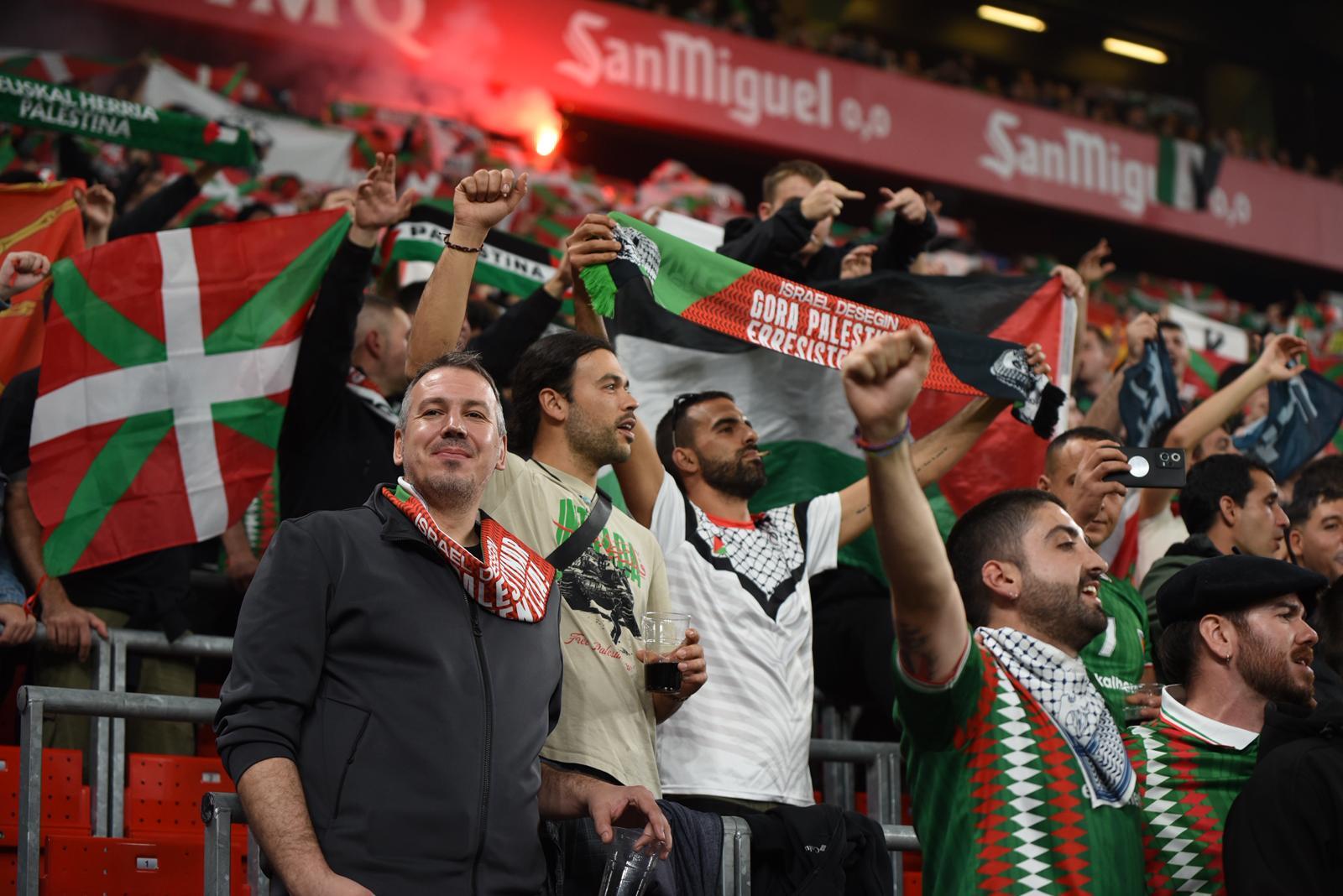 Las bonitas imágenes que nos deja el Euskadi-Palestina en San Mamés