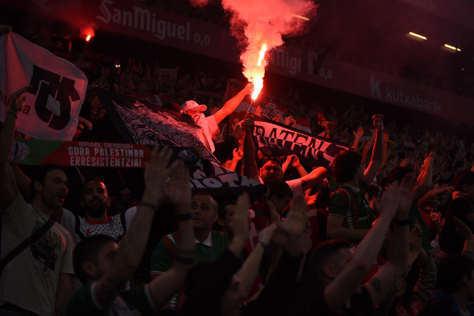 Las bonitas imágenes que nos deja el Euskadi-Palestina en San Mamés