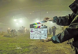 Imagen tomada en uno de los pabellones este año, durante el rodaje de 'Las ciegas hormigas'.