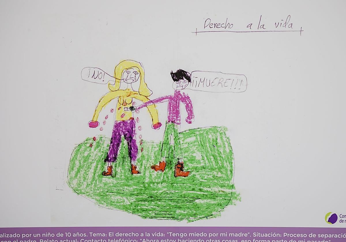 Así dibujan los niños a sus padres maltratadores