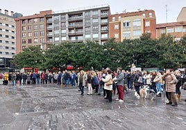 Imagen de archivo de una concentración en Barakaldo con motivo del 25N.