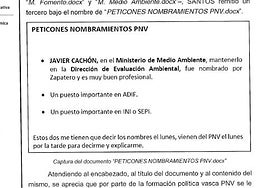 La UCO revela que el PNV pidió mantener en el Gobierno a un cargo clave para los negocios de Cerdán