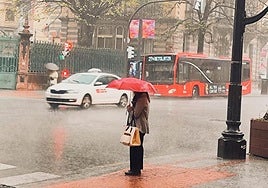 Lluvia intensa este jueves en Bilbao