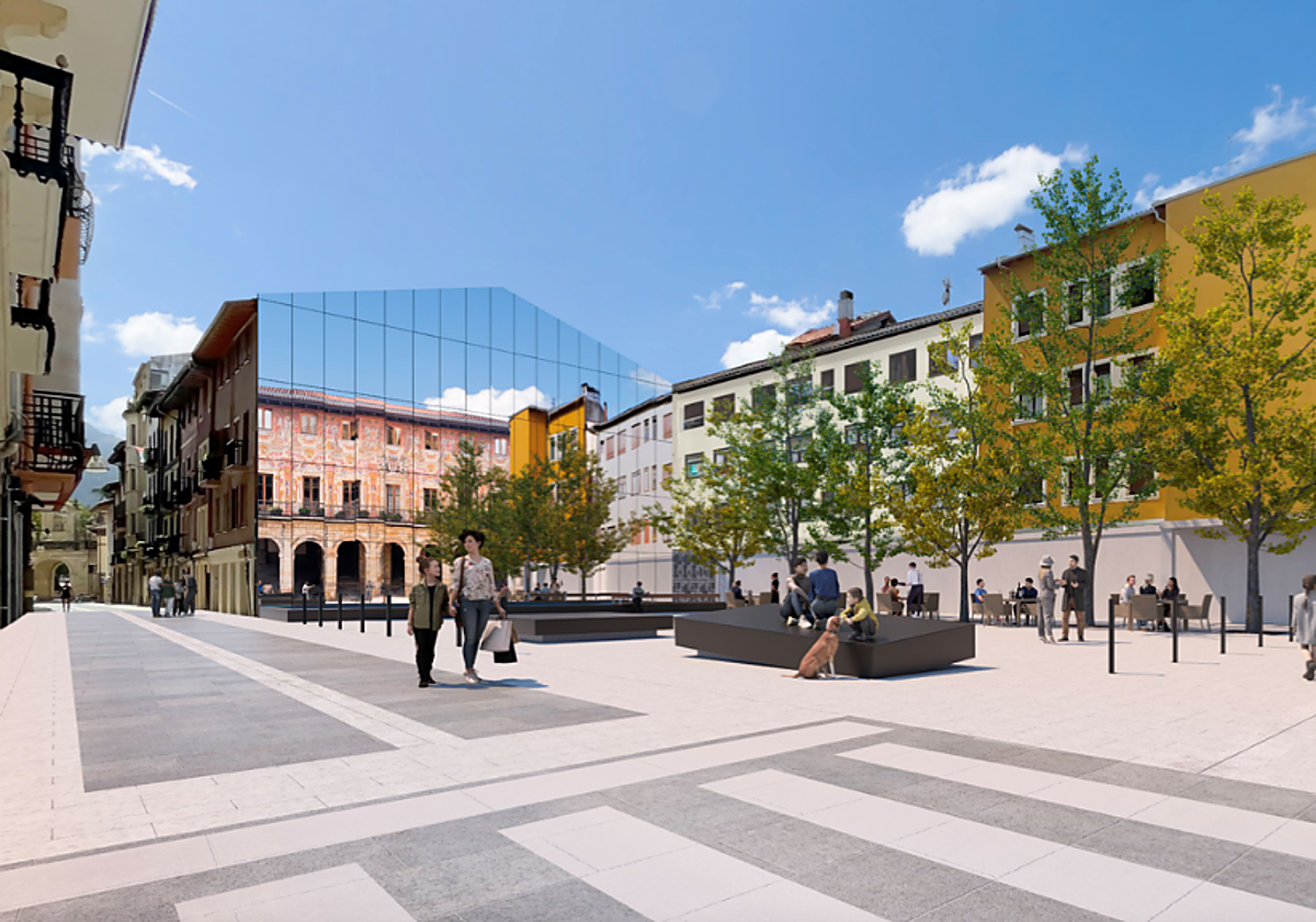 El diseño incluye una innovadora fachada de espejo que reflejará la imagen del Ayuntamiento, ampliando visualmente el espacio y creando una atmósfera dinámica.