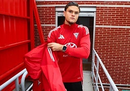 Martín Pascual, esta mañana antes de empezar el entrenamiento.