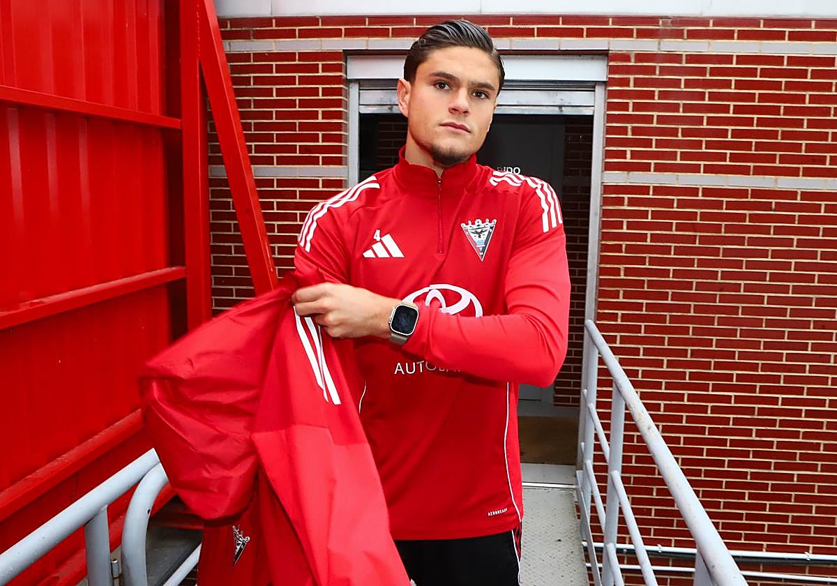 Martín Pascual, esta mañana antes de empezar el entrenamiento.