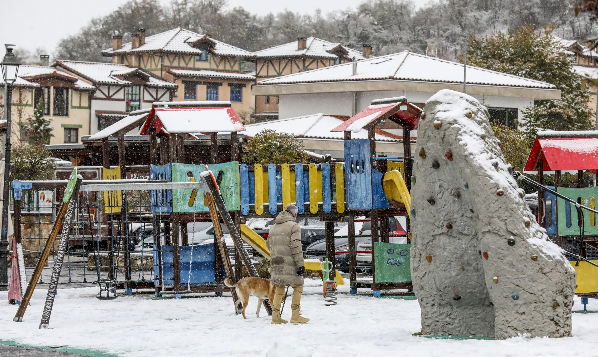Las imágenes de un día de nieve en Álava
