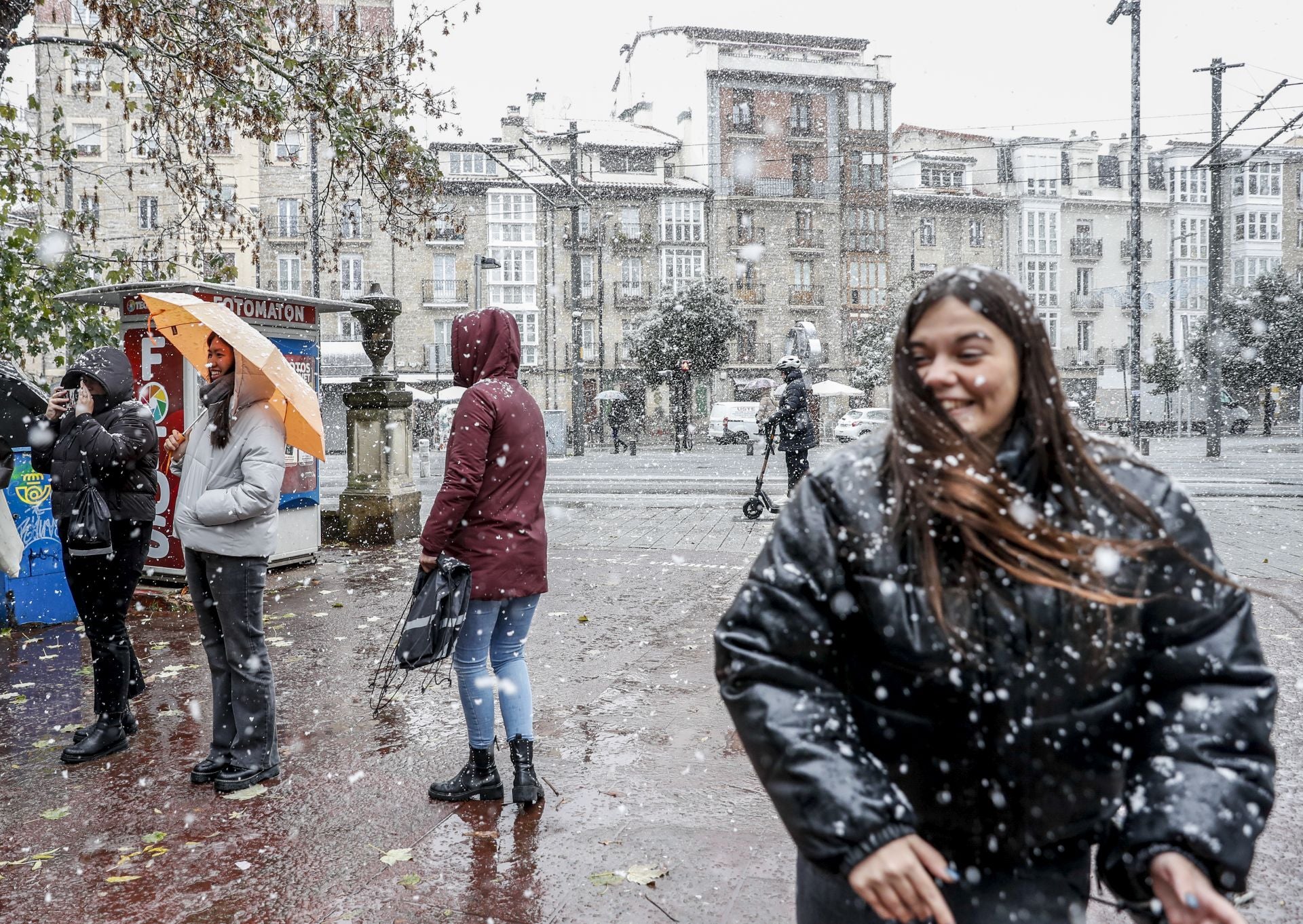 Las imágenes de un día de nieve en Álava
