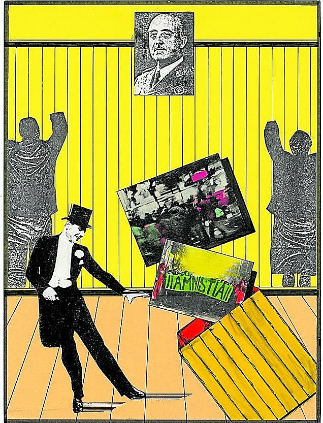 Collage para el 'Tragicomic' publicado en 'Cambio 16' en 1982.