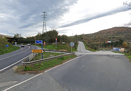Entrada al vial entre Arriaga y Sakoni, en Erandio.