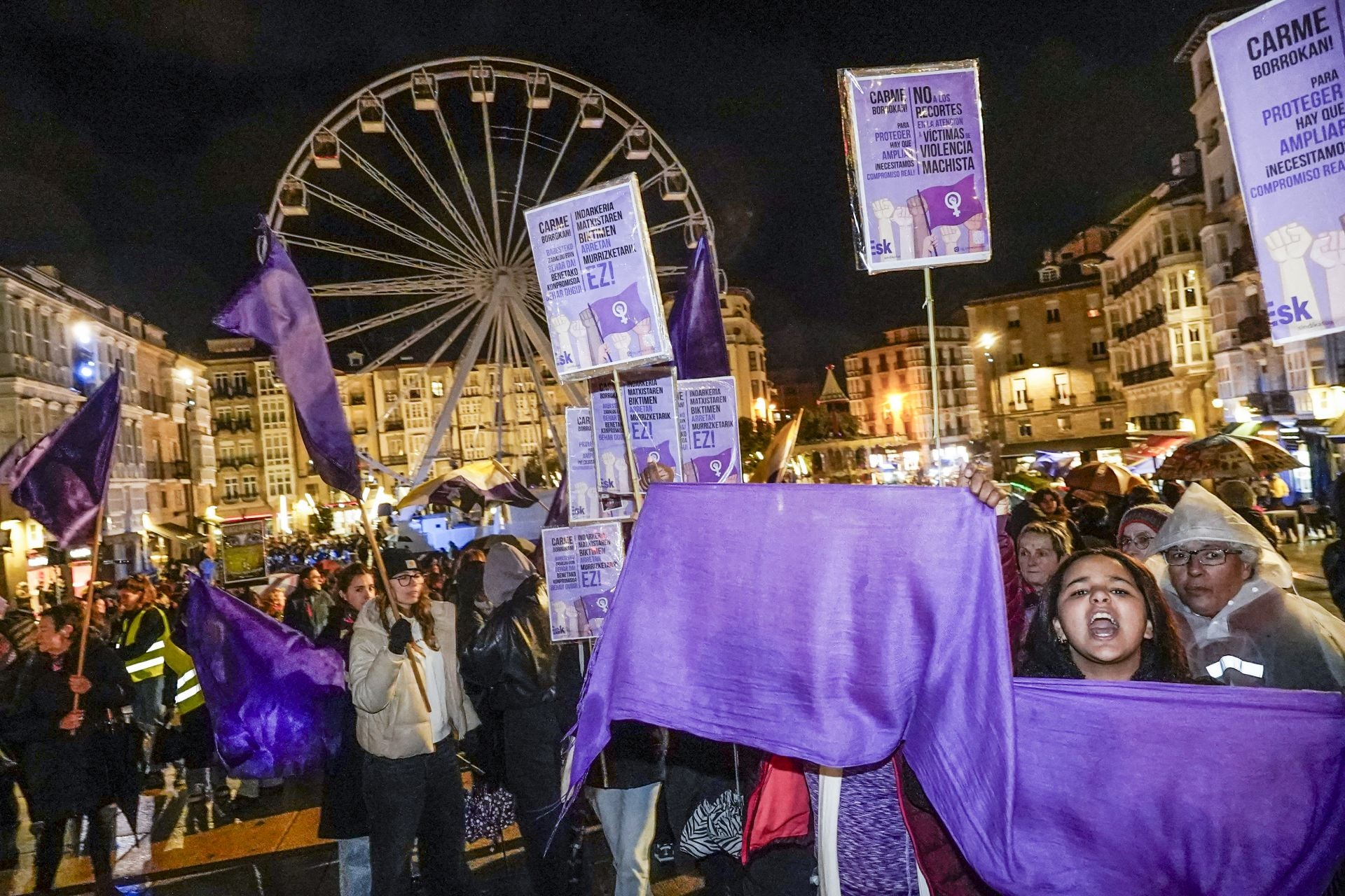 Las imágenes del 25N en Vitoria
