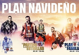 El Baskonia se apunta a la Navidad: planes familiares, actuaciones y espectáculo sorpresa durante los partidos