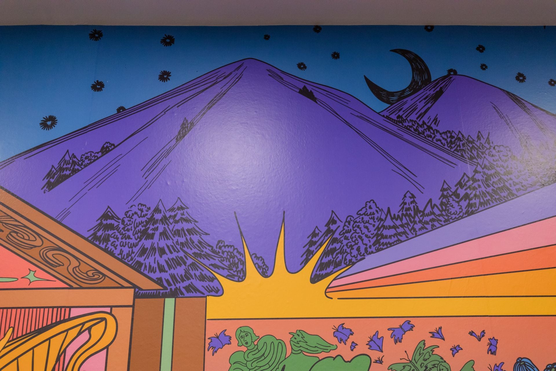 Los detalles del mural de la ilustradora Raisa Álava en Artium