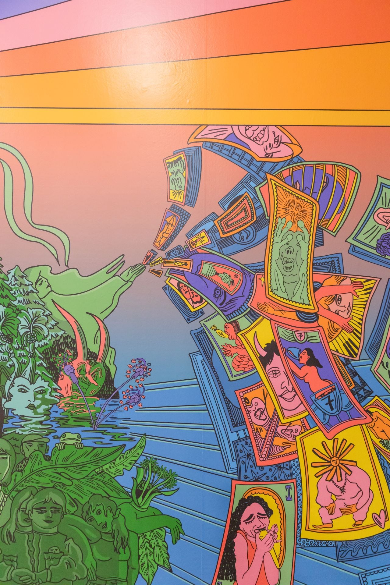 Los detalles del mural de la ilustradora Raisa Álava en Artium