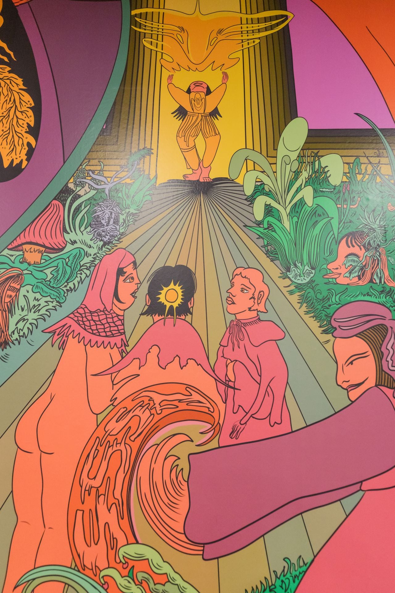 Los detalles del mural de la ilustradora Raisa Álava en Artium