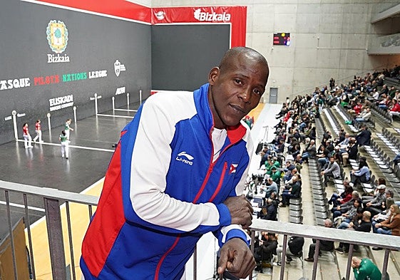 Anderson Jardines 'Titillo', en el frontón Bizkaia.