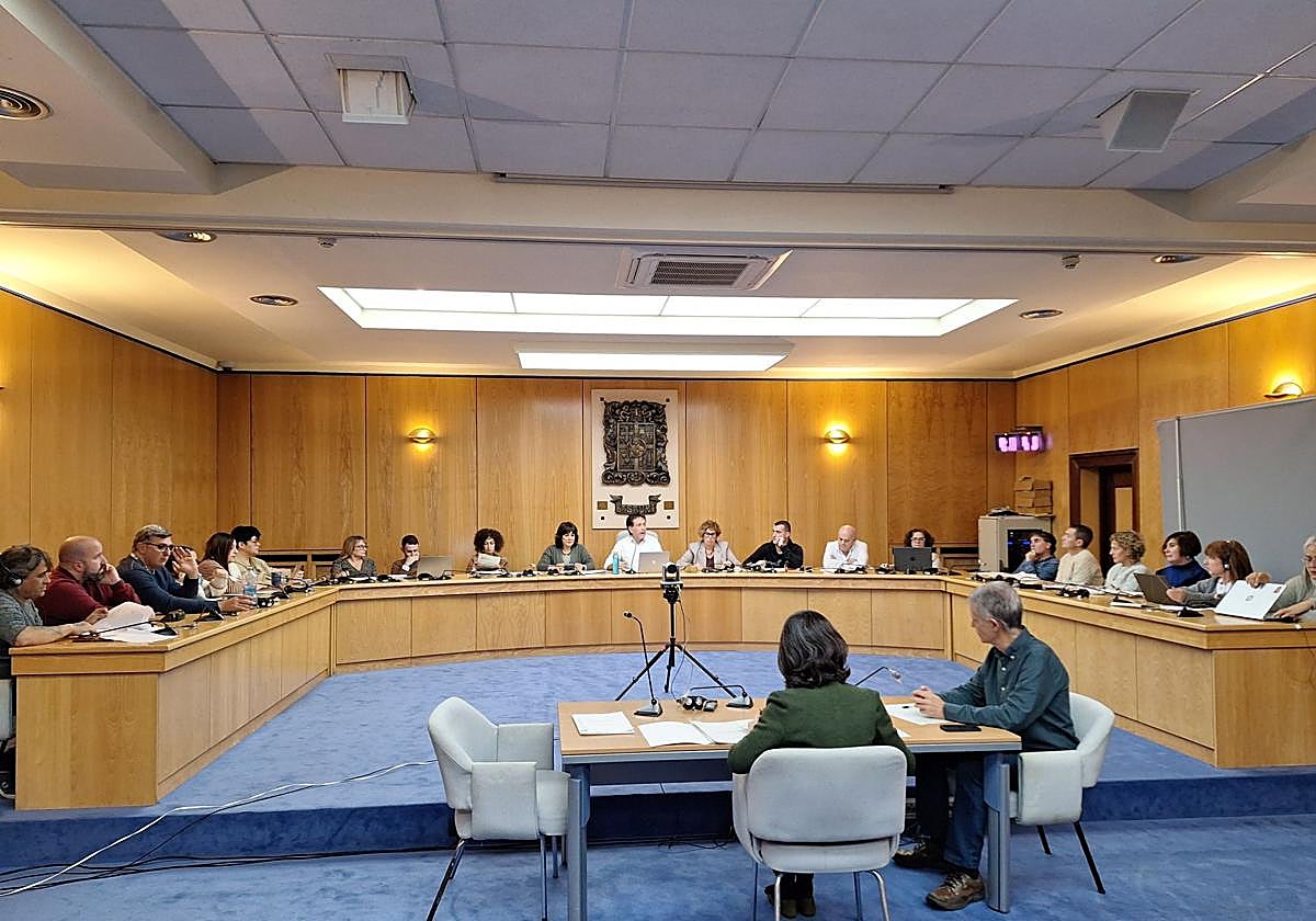Sesión plenaria en el Ayuntamiento de Basauri.