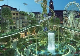Vitoria imagina su futuro entre montañas rusas verdes y pasarelas tubulares