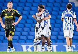 El filial donostiarra ganó en Anoeta por 1-0 al Zaragoza.