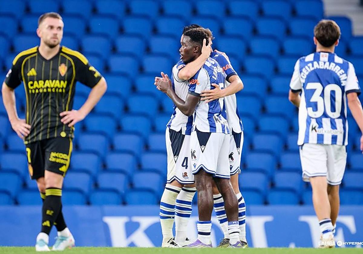 El filial donostiarra ganó en Anoeta por 1-0 al Zaragoza.