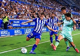 Pablo Ibáñez, ante el Levante.