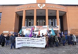 Concentración este miércoles frente a la Facultad de Letras.