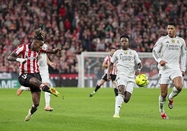 El curioso gesto de Nico Williams con el segundo gol de Mbappé