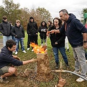 El horno fue construido desde cero por los propios estudiantes.