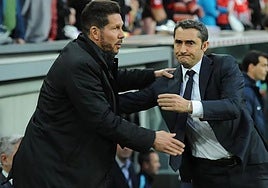 Simeone y Valverde en una imagen de archivo.