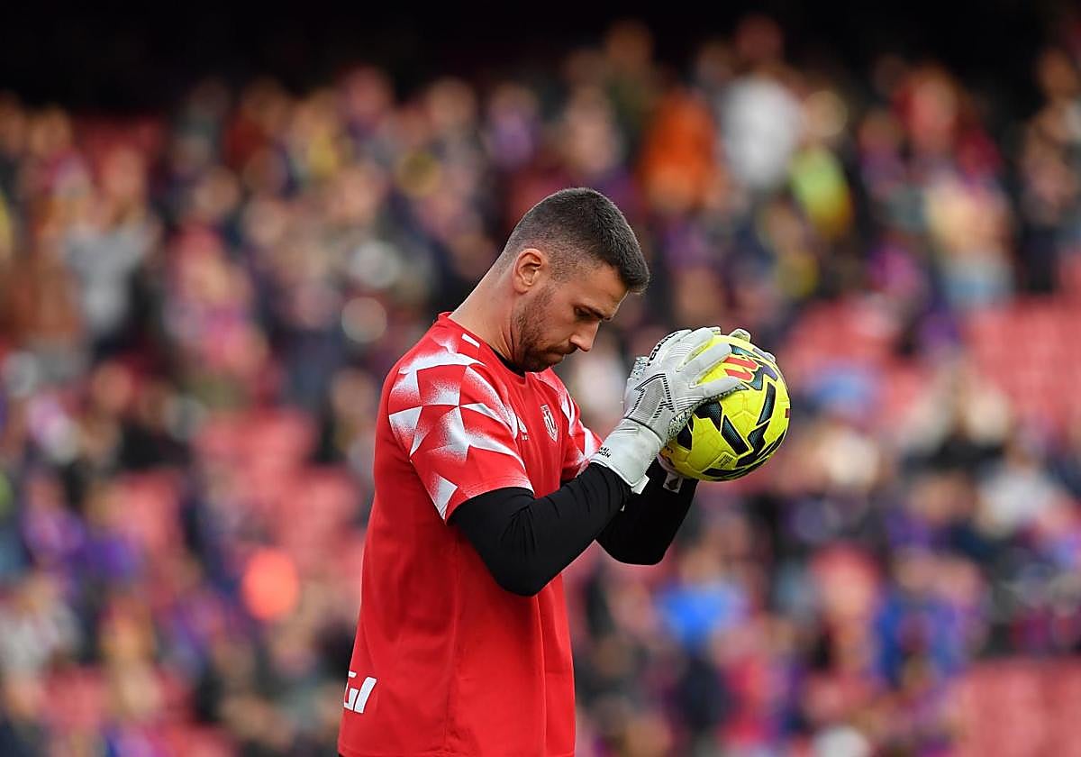 Unai Simón fue el mejor del Athletic ante el Madrid.