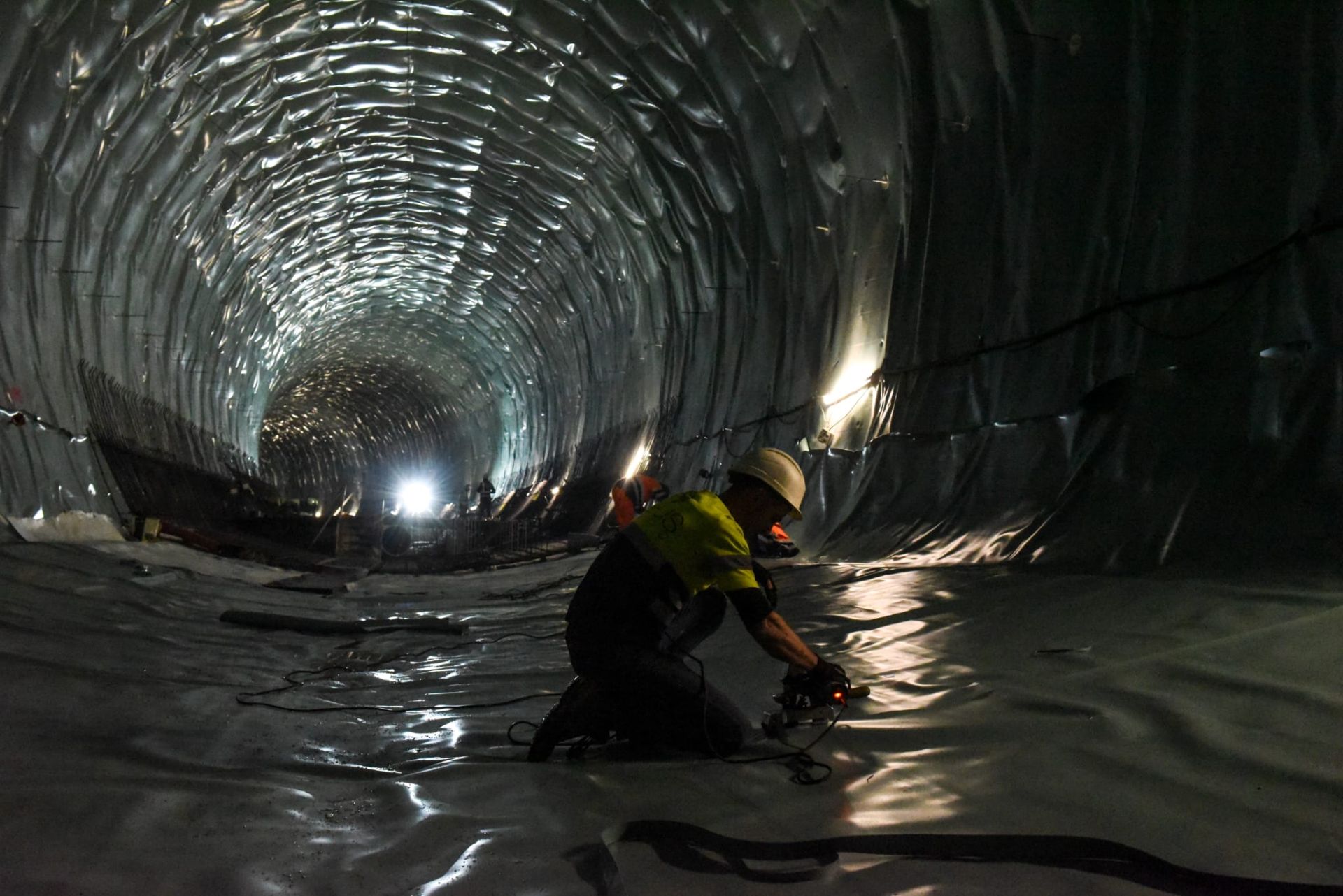 El mayor tanque de tormentas de Bizkaia, en imágenes