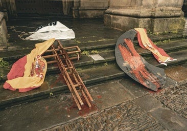 Ernai exhibe en Durango los «símbolos españolistas» que ha retirado los últimos días