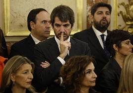 El ministro de Cultura, Ernest Urtasun, en el Día de la Constitución.