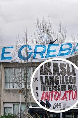 Guerra de pancartas entre Ikama e IAS en el campus de Leioa.