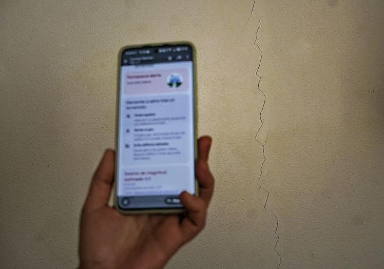 Una grieta en una casa de Nanclares.