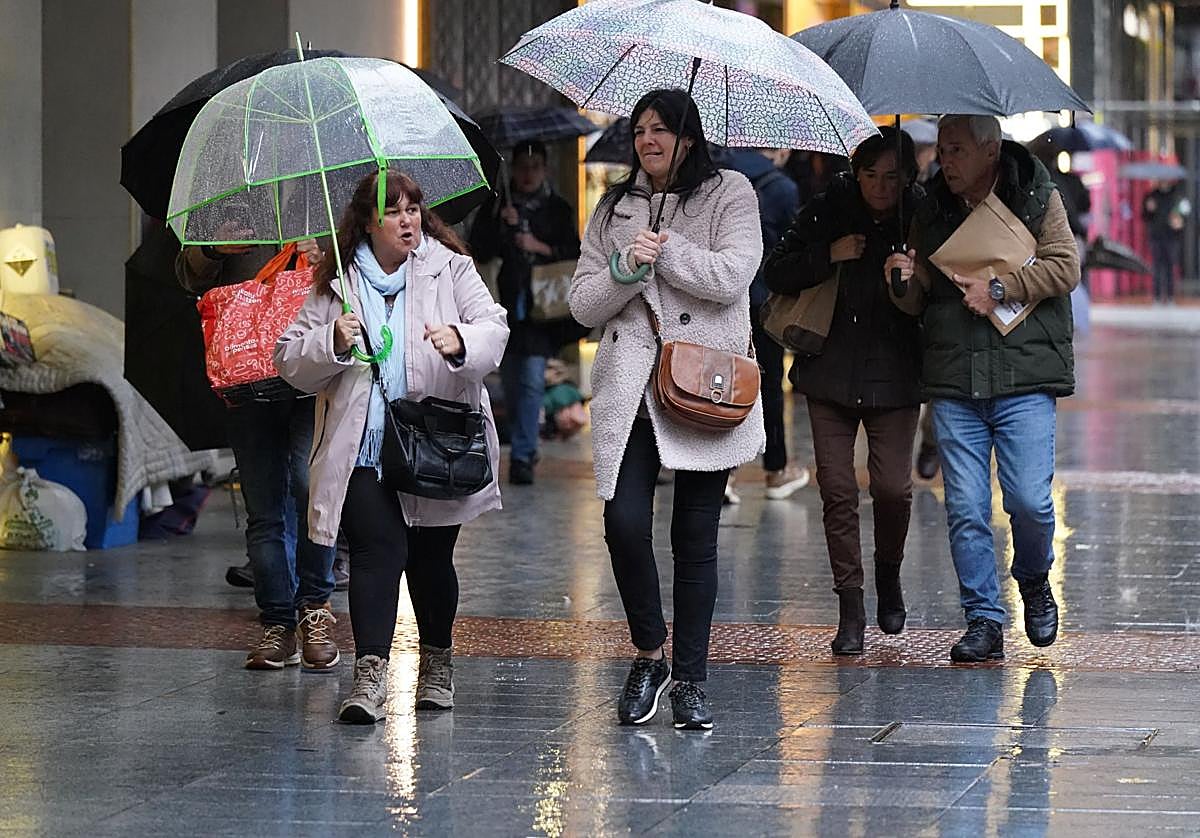 Día de lluvia en Bilbao.