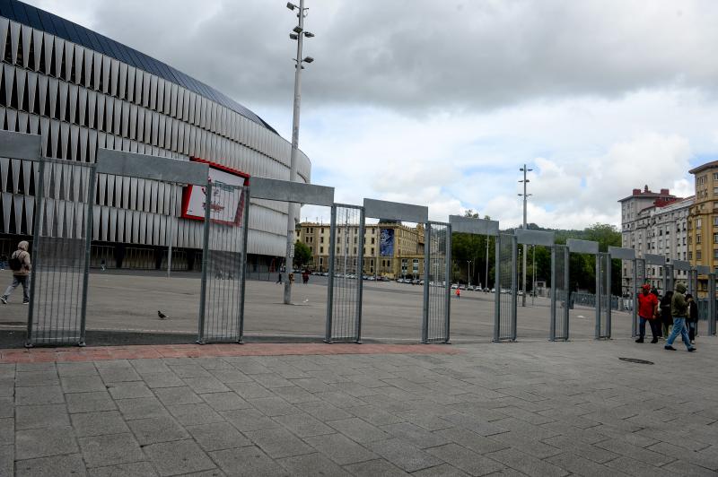 Así se accederá este miércoles a San Mamés con motivo del Athletic-PSG: cerrada la puerta 20 y una consiga especial