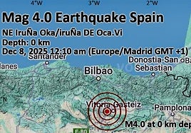 Euskadi ha registrado más de cien terremotos desde que hay registros, pero con una magnitud inferior a 4