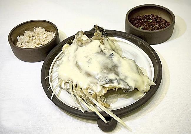 cabeza de bacalao (desalado, de Gregorio Martín) ajoarriero con txangurro de Josean Alija (Nerua).