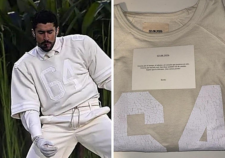 La camiseta de la Super Bowl que Bad Bunny regaló a los empleados de Zara se vende en Vinted y Wallapop: estos son los precios