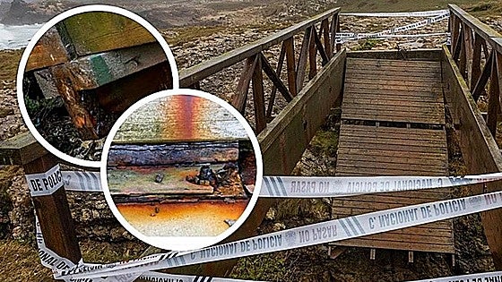 Los soportes de sujeción y la tornillería del puente que provocó el fallecimiento de seis jóvenes en Santander están «completamente oxidados»