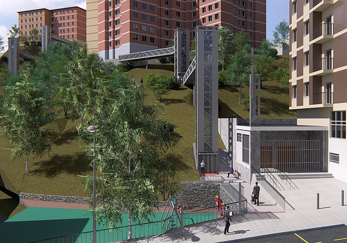 Ascensores en Basauri: obras en junio y conexión en 2028