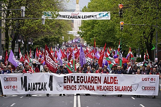 Los sindicatos vascos salen este viernes a las calles por el Primero de Mayo