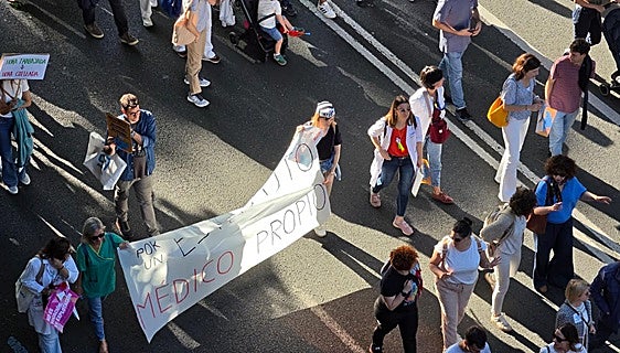 Bilbao acoge la manifestación central de los médicos vascos en su cuarta huelga en lo que va de año