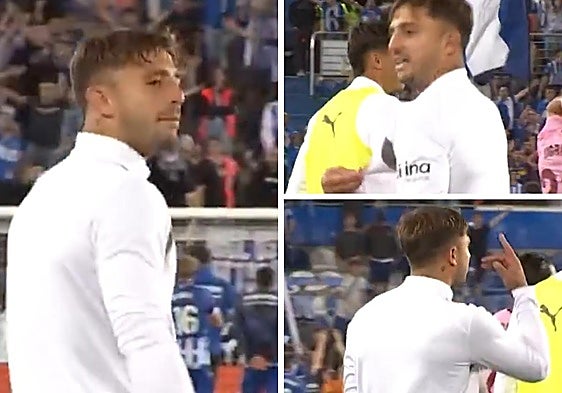 Maffeo se engancha con la afición del Alavés tras el final del partido