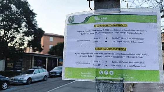 Getxo pide recuperar dos paradas de Bizkaibus y un enlace directo con el aeropuerto