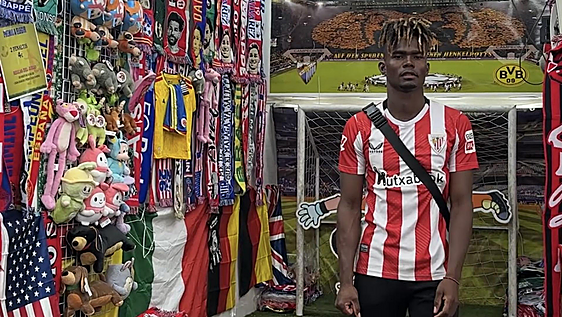 El doble de Nico Williams arrasa en las barracas de Bilbao