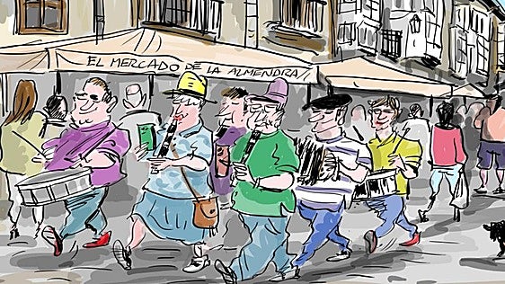 La viñeta de Cerrajería sobre el Mercado de la Almendra de Vitoria